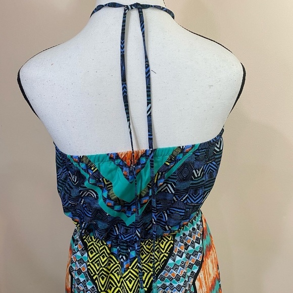 Jealous Tomato Boho Tribal Aztec Print Maxi Dress size Small - Picture 7 of 12